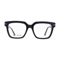 Black Deep Square Glasses with Triple Bar Temples for Men and Women V039 – front view