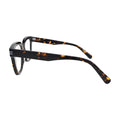 Amber Fleck Tortoise Deep Square Glasses for Men and Women V040 – side profile showing the temple