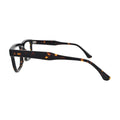 Dark Havana Rectangle Glasses for Women V041 – side profile showing the temple
