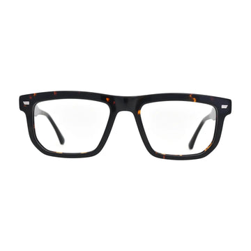 Dark Havana Rectangle Glasses for Women V041 – front view