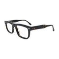 Dark Havana Rectangle Glasses for Women V041 – angled side view