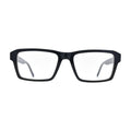 Black and Grey Layered Rectangle Glasses for Women V042 – front view