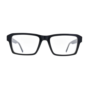 Black and Grey Layered Rectangle Glasses for Women V042 – front view