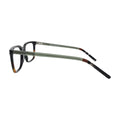 Black to Amber Two-Tone Square Glasses for Women V043 – side profile showing the temple
