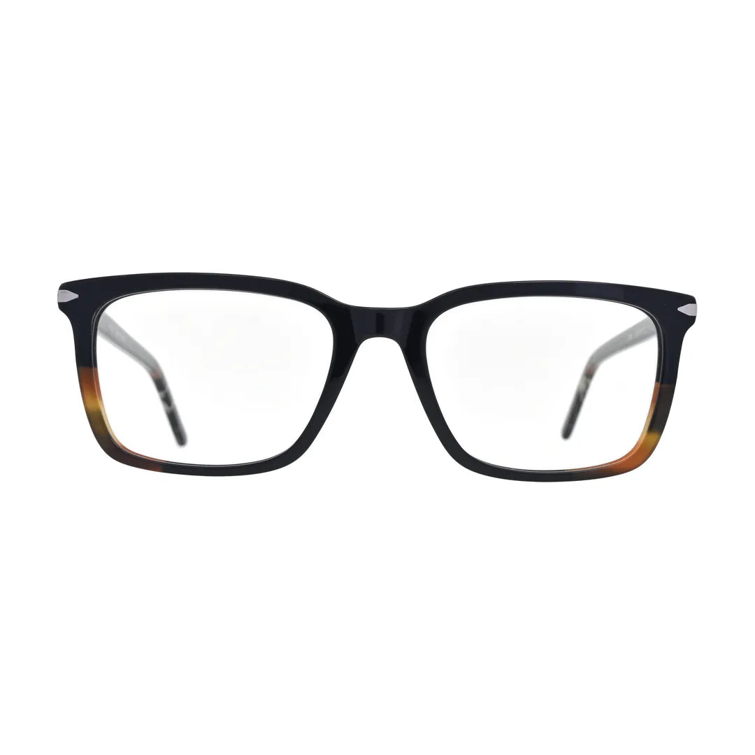 Black to Amber Two-Tone Square Glasses for Women V043 – front view