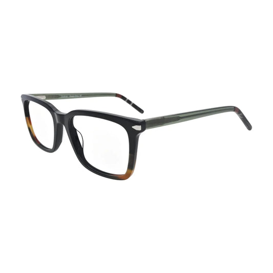 Black to Amber Two-Tone Square Glasses for Women V043 – angled side view