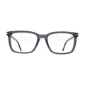 Smoke Grey Translucent Square Glasses for Women V044 – front view
