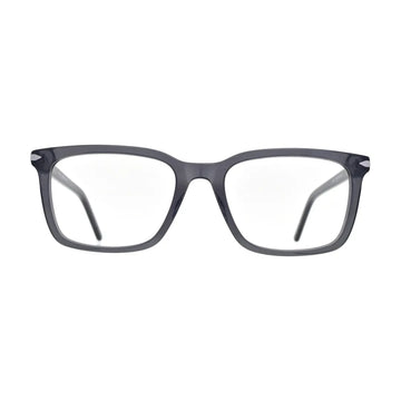 Smoke Grey Translucent Square Glasses for Women V044 – front view