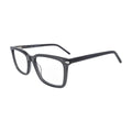 Smoke Grey Translucent Square Glasses for Women V044 – angled side view