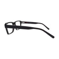 Black Rectangle Glasses with Wine Red Lining for Women V045 – side profile showing the temple