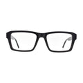 Black Rectangle Glasses with Wine Red Lining for Women V045 – front view