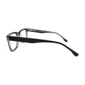Black and Crystal Rectangle Glasses for Women V046 – side profile showing the temple