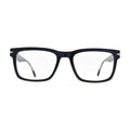Black and Crystal Rectangle Glasses for Women V046 – front view