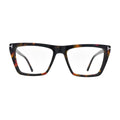 Red Havana Flat Top Glasses for Women V047 – front view