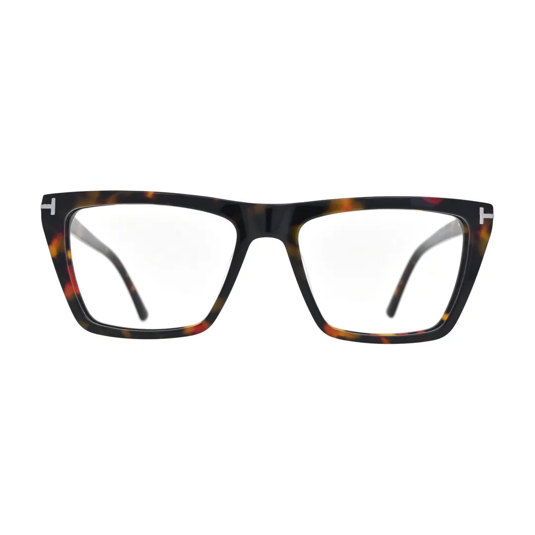 Red Havana Flat Top Glasses for Women V047 – front view
