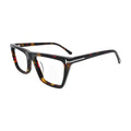 Red Havana Flat Top Glasses for Women V047 – angled side view