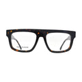 Dark Tortoise Bold Flat Top Glasses for Women V048 – front view