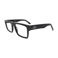Black Wide Rectangle Glasses with Wine Lining for Women V049 – angled side view