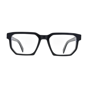 Black and Crystal Geometric Glasses for Women V051 – front view