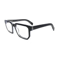 Black and Crystal Geometric Glasses for Women V051 – angled side view