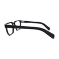 Solid Black Geometric Glasses for Women V052 – side profile showing the temple