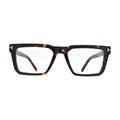 Dark Tortoise Flat Top Square Glasses for Women V053 – front view