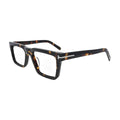 Dark Tortoise Flat Top Square Glasses for Women V053 – angled side view