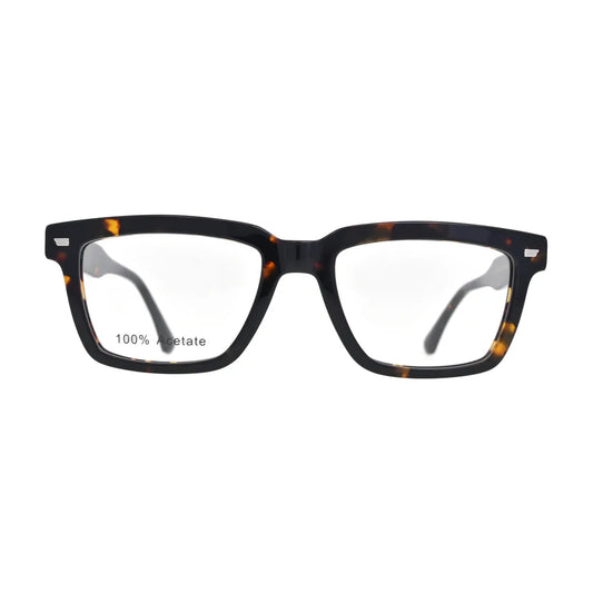 Dark Tortoise Small Rectangle Glasses for Women V054 – front view