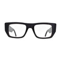 Black Chunky Wide-Temple Glasses for Women V055 – front view