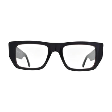 Black Chunky Wide-Temple Glasses for Women V055 – front view