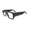 Black Chunky Wide-Temple Glasses for Women V055 – angled side view