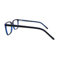 Black and Cobalt Blue Square Glasses for Women V056 – side profile showing the temple