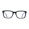 Black and Cobalt Blue Square Glasses for Women V056 – front view