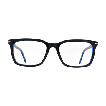 Black and Cobalt Blue Square Glasses for Women V056 – front view