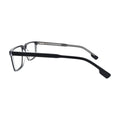 Black and Crystal Slim Rectangle Glasses for Women V057 – side profile showing the temple