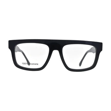 Black Bold Flat Top Glasses for Women V059 – front view