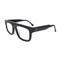 Black Bold Flat Top Glasses for Women V059 – angled side view