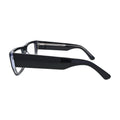 Black and Crystal Chunky Wide-Temple Glasses for Women V060 – side profile showing the temple