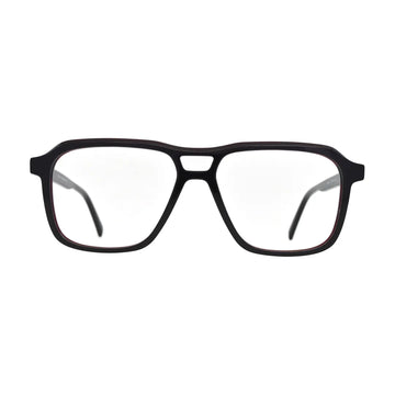 Black Double Bridge Aviator Glasses for Women V061 – front view