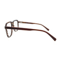 Chestnut Brown Horn Double Bridge Aviator Glasses for Women V062 – side profile showing the temple