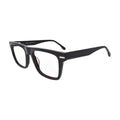 Black Square Glasses with Silver Bar Rivets for Women V064 – angled side view