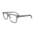 Crystal Grey Flat Top Square Glasses for Women V065 – angled side view