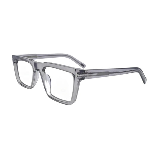 Crystal Grey Flat Top Square Glasses for Women V065 – angled side view