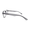 Crystal Grey Panto Glasses for Women V066 – side profile showing the temple