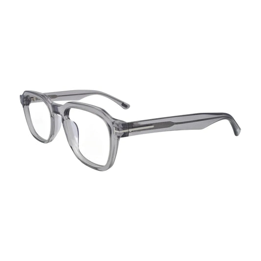 Crystal Grey Panto Glasses for Women V066 – angled side view