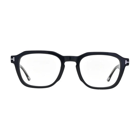 Black Panto Glasses with Metal Temple Bars for Women V067 – front view