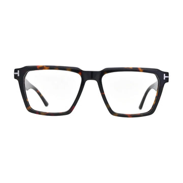 Red Havana Square Glasses with Stepped Brow for Women V068 – front view