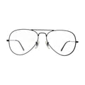 Black aviator eyeglasses N092 with double bridge, front view