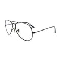 Black aviator eyeglasses N092, side view