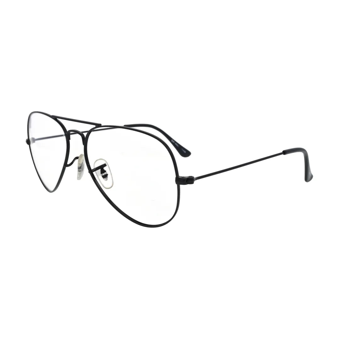 Black aviator eyeglasses N092, side view